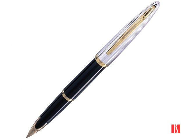 Перьевая ручка Waterman Carene De Luxe, цвет: Black/Silver, перо: F