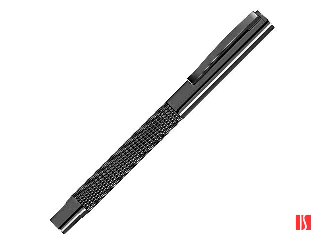 Ручка металлическая роллер из сетки «MESH R», темно-серый/черный