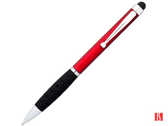 Ручка-стилус шариковая "Ziggy" черные чернила, красный/черный