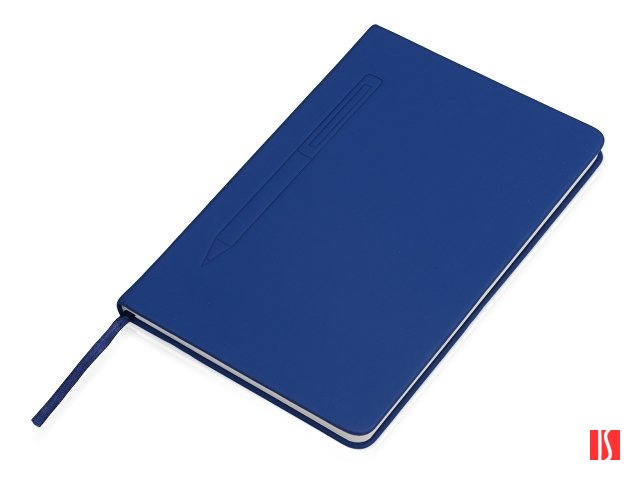 Блокнот А5 "Magnet" 14,3*21 с магнитным держателем для ручки, синий