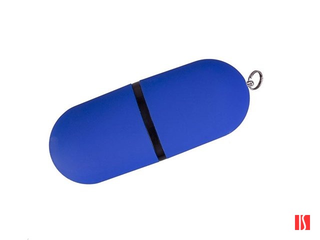 USB-флешка на 4 ГБ, с покрытием soft-touch, синий