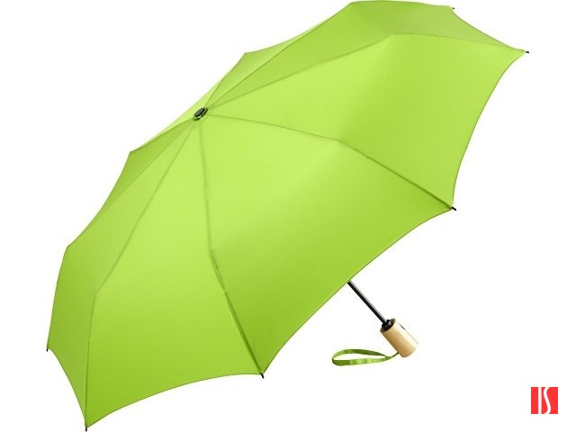 Зонт складной 5429 ÖkoBrella из бамбука, полуавтомат, лайм