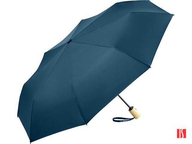 Зонт складной 5429 ÖkoBrella из бамбука, полуавтомат, navy