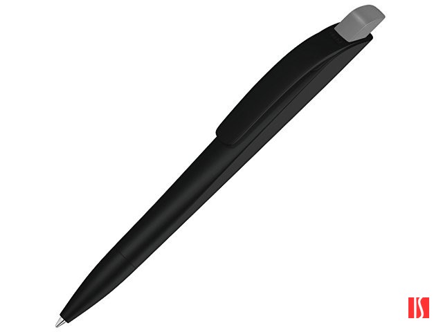 Ручка шариковая пластиковая "Stream", черный/серый