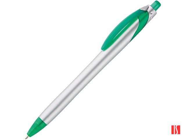 Ручка шариковая "Каприз Сильвер", серебристый/зеленый