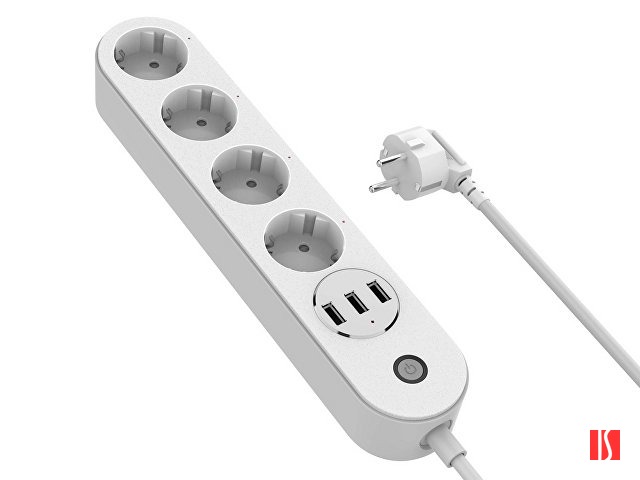 Умный сетевой фильтр HIPER IoT PS43/Wi-Fi 2,4 ГГц/4 розетки и 3 USB порта/2500Вт/10А IoT PS43
