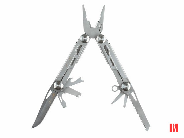 Мультитул Stinger, 105x45 мм, 12 функций, сталь, серебристый, в комплекте нейлоновый чехол