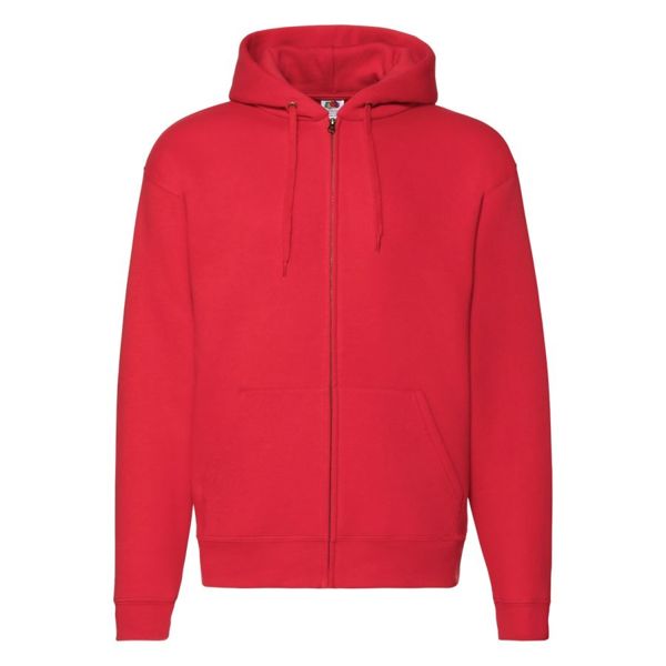 Толстовка мужская "PREMIUM HOODED SWEAT JACKET", красный_2XL, 70% х/б, 30% п/э, 280 г/м2
