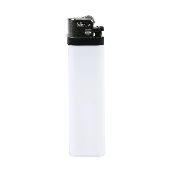 Зажигалка кремниевая ISKRA, белая, 8,18х2,53х1,05 см, пластик/тампопечать