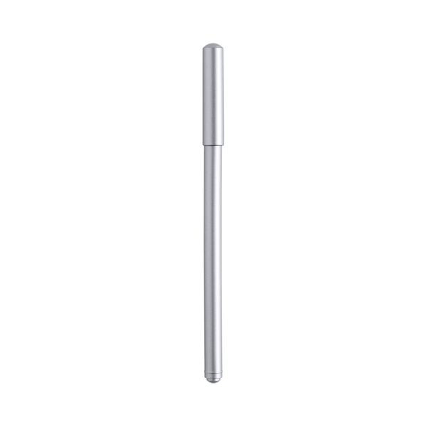 Ручка гелевая DELRAY с колпачком , серебро, пластик