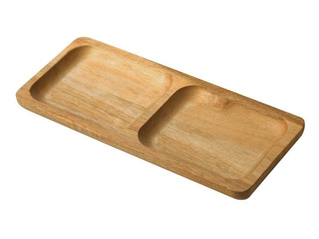Менажница из акации с двумя секциями "Almond"