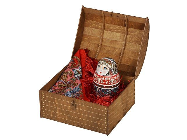 Подарочный набор "Матрешка": штоф 0,5л, варенье из сосновых шишек (овальная банка), 325г