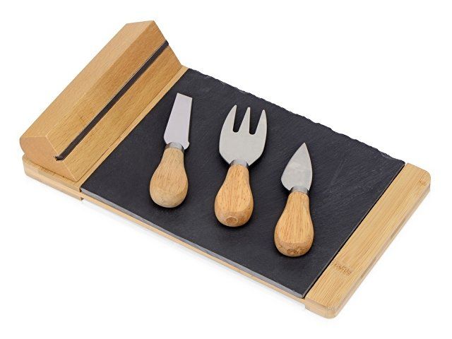 Набор для сыра из сланцевой доски и ножей Bamboo collection "Taleggio" (Р)