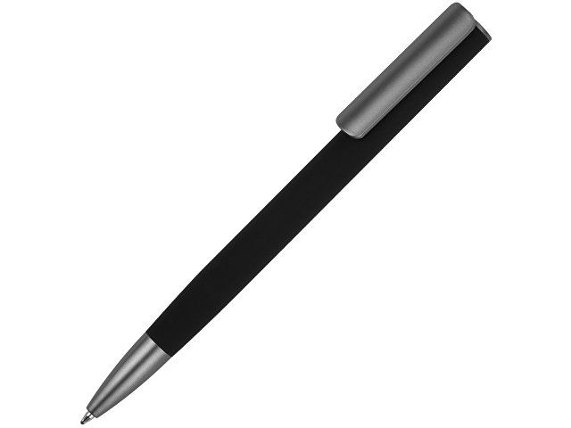 Ручка металлическая шариковая "Insomnia" софт-тач с зеркальным слоем, черная с серым