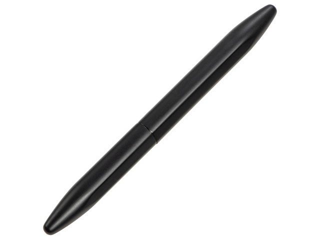 Металлическая ручка-роллер "Bullet" с серебристым зеркальным слоем, матовый черный