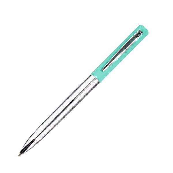 CLIPPER, ручка шариковая, бирюзовый/хром, металл, покрытие soft touch
