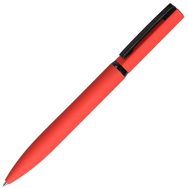 MIRROR BLACK, ручка шариковая, красный, металл, софт- покрытие