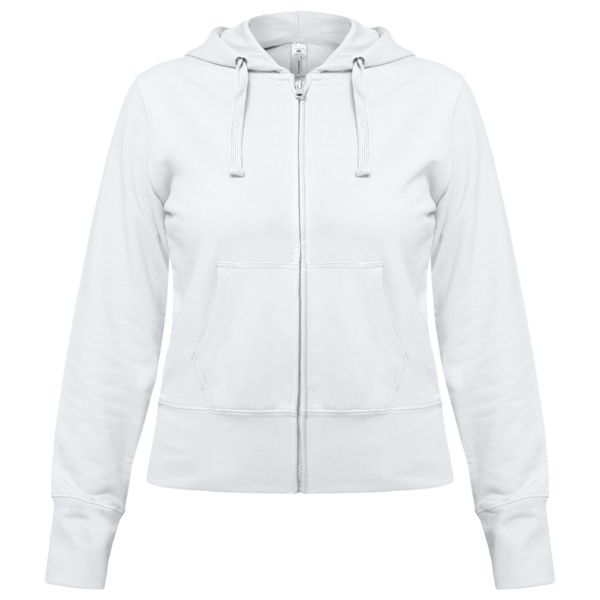 Толстовка женская Hooded Full Zip белая