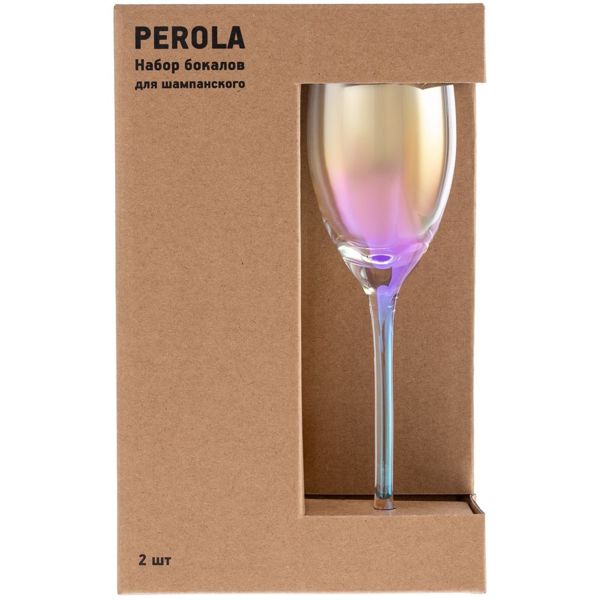 Набор из 2 бокалов для шампанского Perola