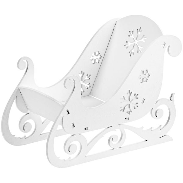 Декоративное украшение «Сани», белые